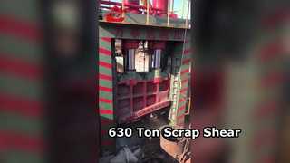 Yüksek Güçlü Yeni Hidrolik Gantry Kısakçısı Büyük Ölçekli Çelik Atık Geri Dönüştürme için 630 Ton Kesme Gücü