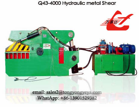 Hydraulic Metal Shear Q43-2000 200 Ton Scrap Cutting Machine