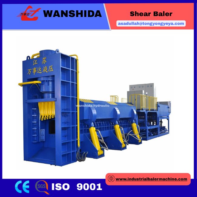 Metal Baler Shear For Scrap Yard With 4000 KN Cutting Force And Automatic PLC Operation System
