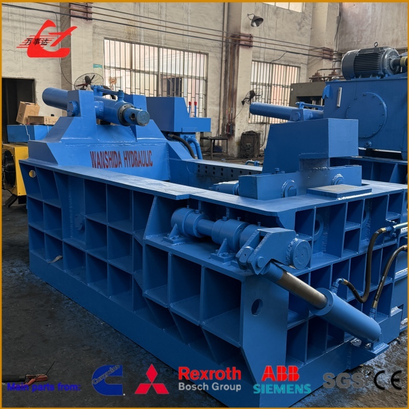 160 Ton Hydraulic Metal Baler With Large Compression Chamber And PLC Control For Efficient Scrap Recycling
