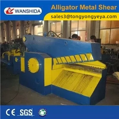Endüstriyel 4000kN Alligator Shear, 90×90mm hurda çelik ve Φ100mm yuvarlak çubuk kesmek için